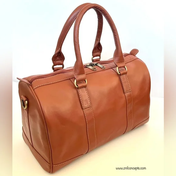 Compact Duffle Weekender bag Full grain leather - Picture 1 of 10